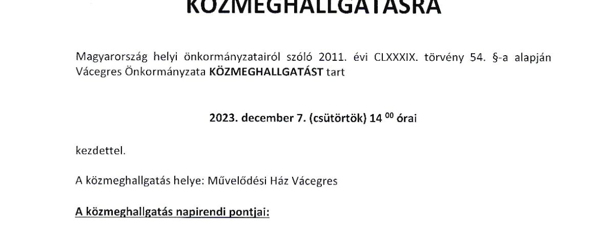 Közmeghallgatás